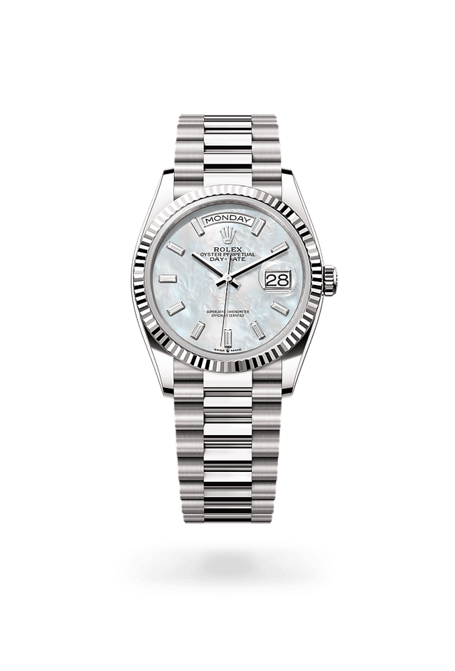 rolex Day-Date 36 in white gold, m128239-0065 - Kennedy