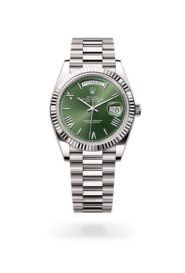 rolex Day-Date 40 in white gold, m228239-0033 - Kennedy