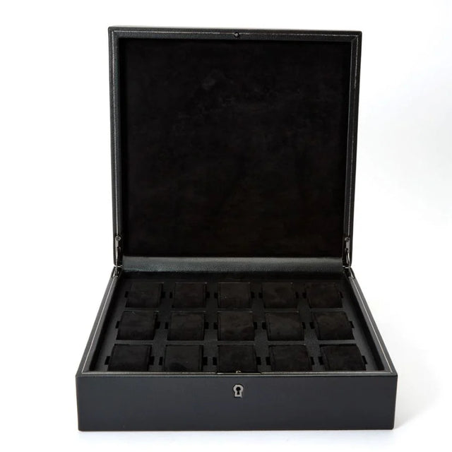 Wolf British Racing 15 Piece Watch Box Black